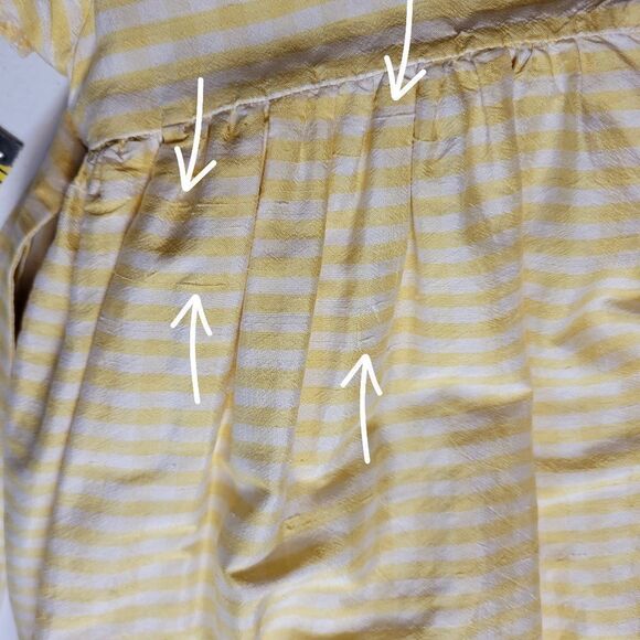 Simi Silk Butter Yellow Gingham Dress Infant Baby Girls Size 18mo - Picture 15 of 15